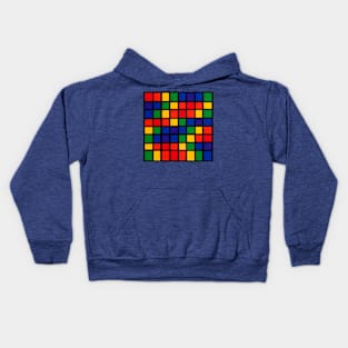 Rainbow Geometric Abstract Acrylic Painting II Kids Hoodie